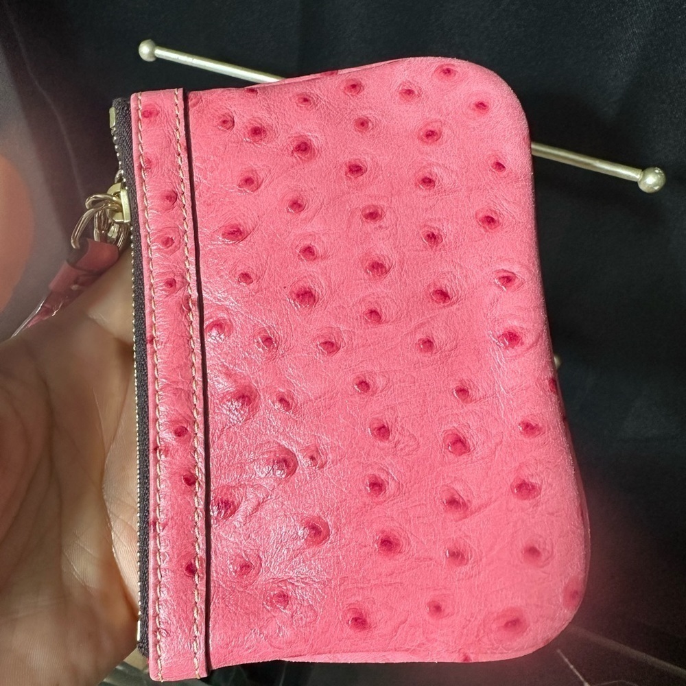 Rare Dooney bourke Ostrich Small Coin Case - Picture 3 of 5